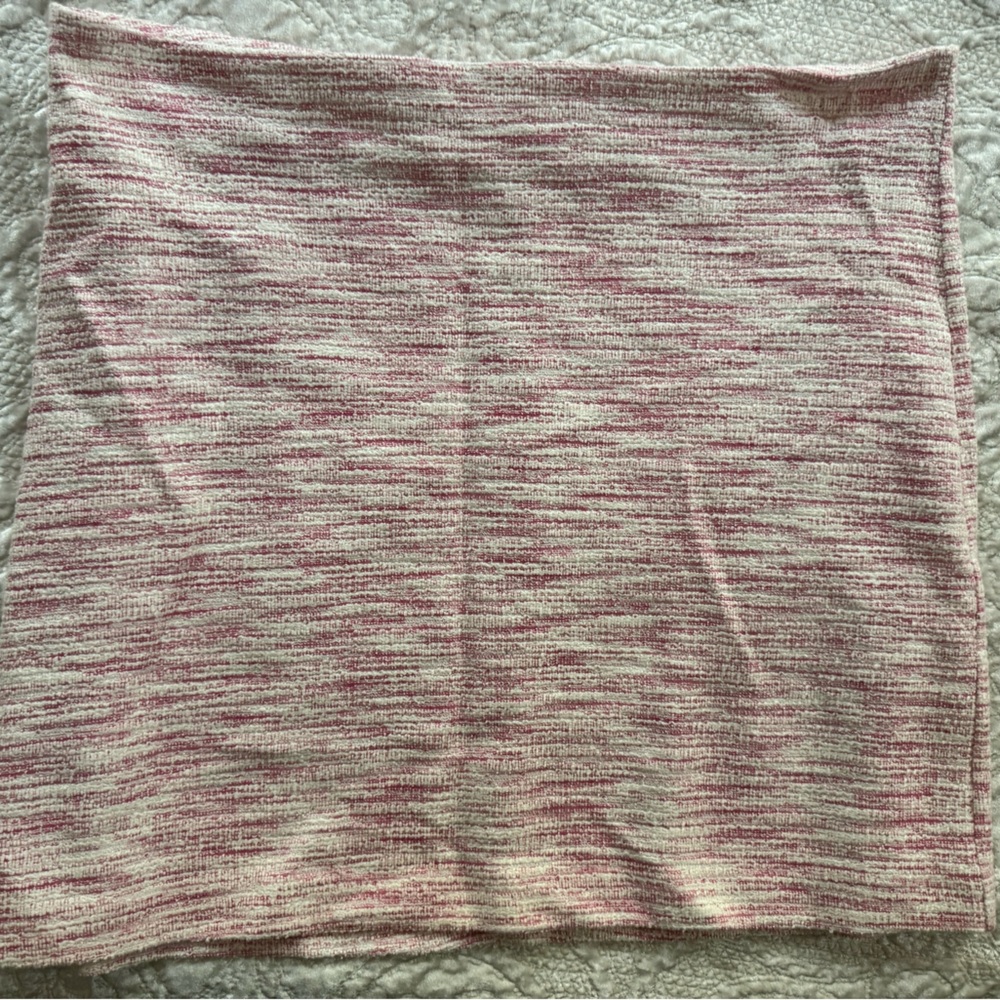 LOFT Textured Pink and Cream Skirt
